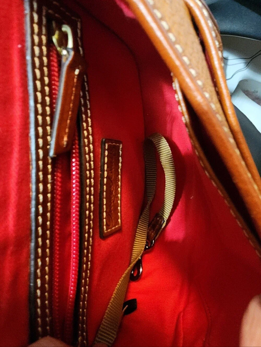 Dooney & Bourke Tan Pebble Leather Crossbody Bag